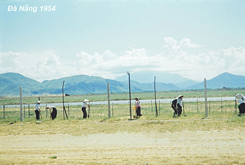 Cũng thời điểm này, người dân Đà Nẵng sống nhờ nghề đánh bắt. Trong hình là một thanh niên đứng ở vịnh biển.
