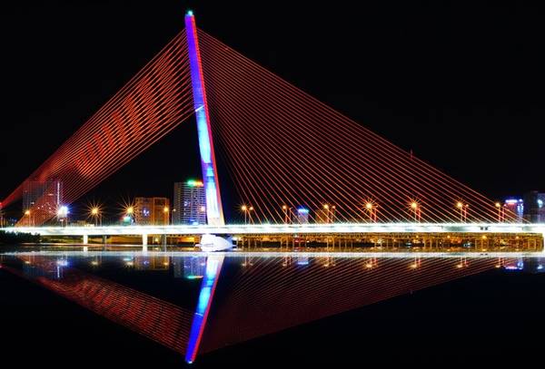 Cầu Trần Thị Lý là cây cầu đầu tiên của thành phố Đà Nẵng và cả Việt Nam sở hữu sàn vọng cảnh. Du khách sẽ được đi thang máy lên trụ tháp ở giữa cầu, dừng chân trên sàn vọng cảnh để chiêm ngưỡng toàn cảnh vịnh Đà Nẵng.