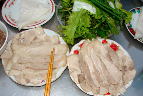 Bánh tráng cuốn thịt ba chỉ 2 đầu