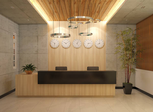 Quầy lễ tân đơn giản